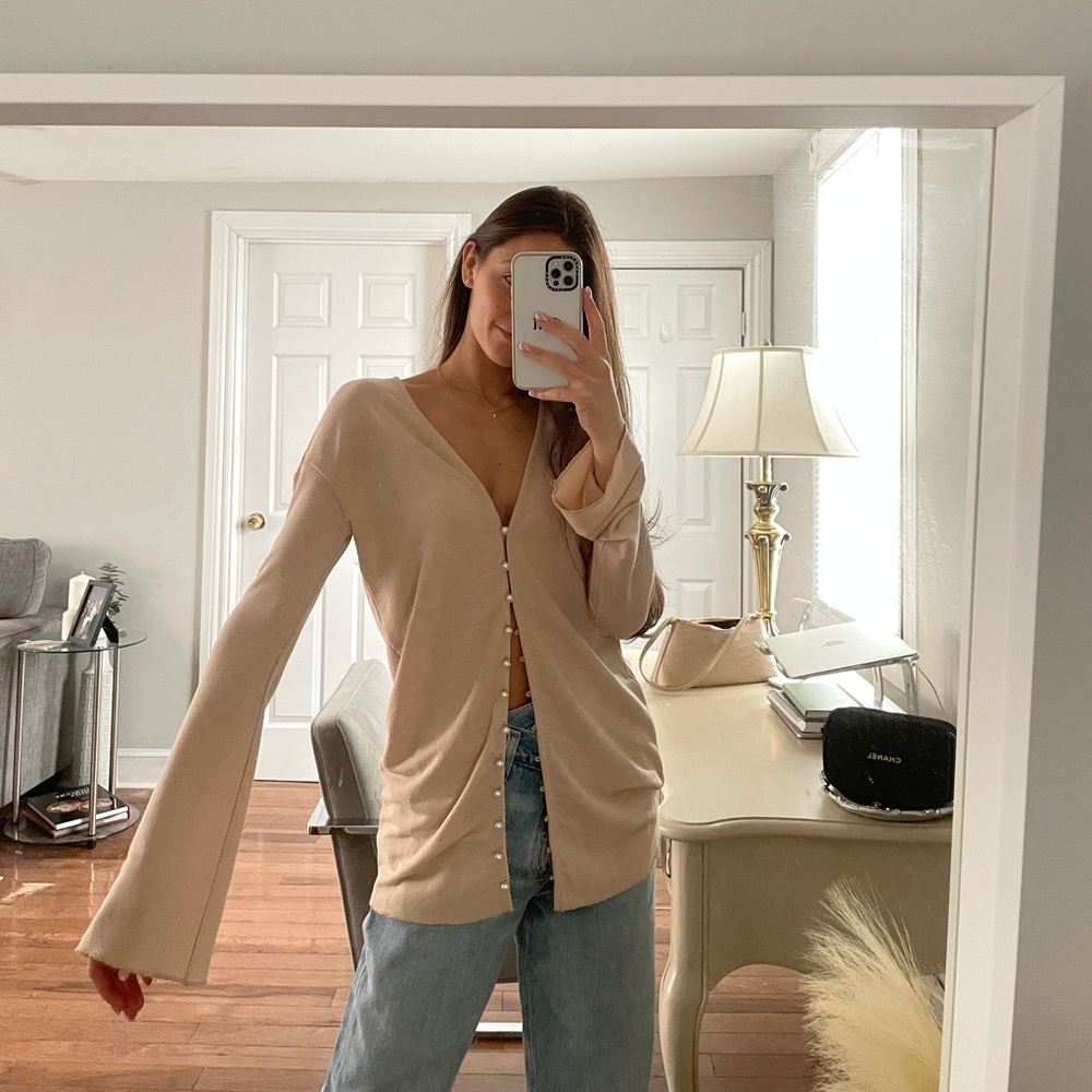 Princess Polly Pearl Tan Cardigan